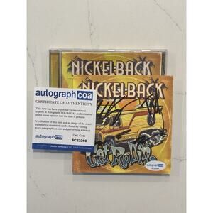 NICKELBACK Get Rollin CD Signed Card FULL BAND Insert Autograph ACOA #4
